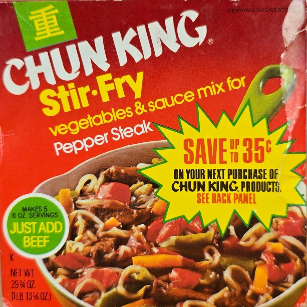 Chun King Stir Fry Kit VINTAGE for display nostalgia 29.75oz Del Monte 1984